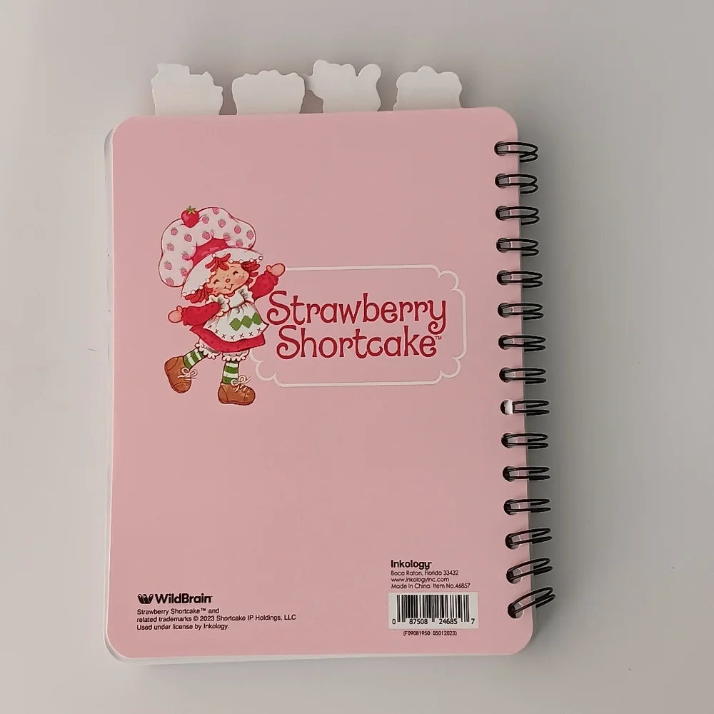 NEW Strawberry Shortcake Spiral Bound Notebook Bullet Journal Tabs 6" by 8" - Picture 10 of 10
